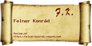 Felner Konrád névjegykártya