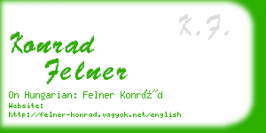 konrad felner business card